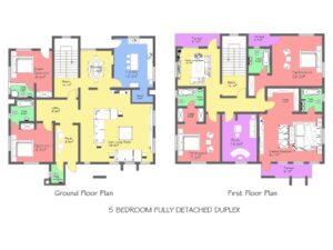 Floor plan Five Bedroom Fully Detached Duplex2